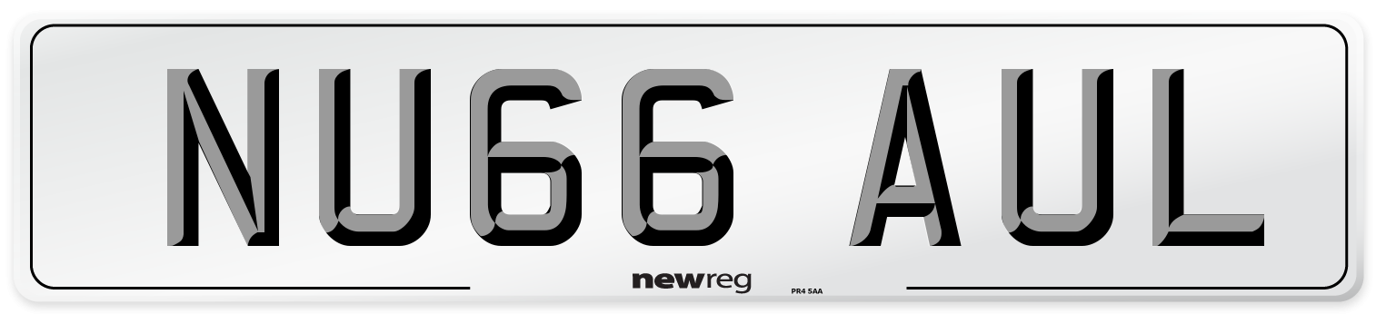 NU66 AUL Number Plate from New Reg